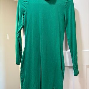 H&M Green Mock Neck Sheath Dress